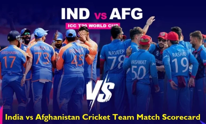 india national cricket team vs afghanistan national cricket team match scorecard 2026 விவரங்கள்